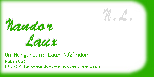 nandor laux business card